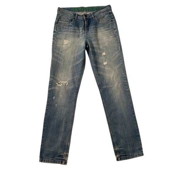 Roberto Cavalli Devils Large Vintage Y2k Jeans Slouchy Loose Straight Leg Denim - Picture 1 of 9